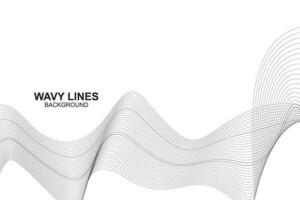 Abstract wavy lines background in vector design