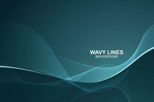 Abstract wavy lines background in vector design