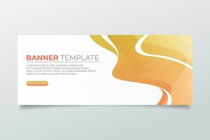 Modern business banner with wave design vector