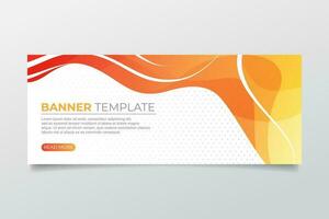Abstract wave banner with colorful design vector