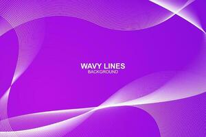Abstract wavy lines on gradient background vector