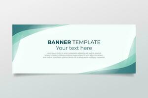 Modern web banner with text template vector