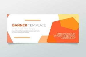 Modern web banner with text template vector