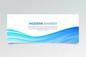 Modern business banner with wave design vector