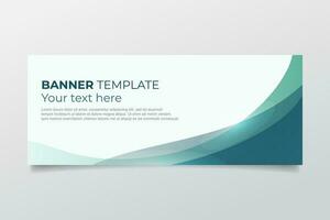 Modern web banner with text template vector