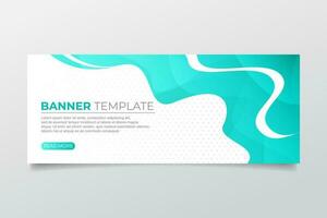 Modern business banner with wave design vector