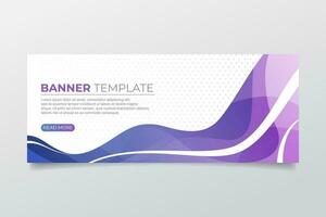 Abstract wave banner with colorful design vector