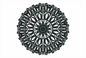 Mandala pattern black and white good mood. vector