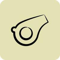 Icon Whistle. suitable for Healthy symbol. hand drawn style. simple design editable. design template vector