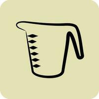 Icon Measuring Cup. suitable for Bakery symbol. hand drawn style. simple design editable. design template vector