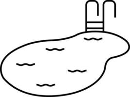 ladder swimming pool vector