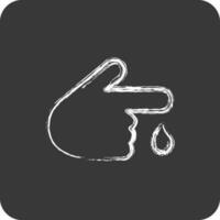 Icon Blood Test. suitable for education symbol. chalk Style. simple design editable. design template vector