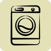 Icon Washer. suitable for Kids symbol. hand drawn style. simple design editable. design template vector