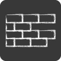 Icon Brickwork. suitable for building symbol. chalk Style. simple design editable. design template vector