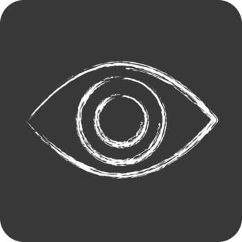 Icon Visible. suitable for Security symbol. chalk Style. simple design editable. design template vector