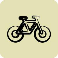 Icon Cycling. suitable for education symbol. hand drawn style. simple design editable. design template vector