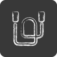 Icon Jump Ropes. suitable for Healthy symbol. chalk Style. simple design editable. design template vector