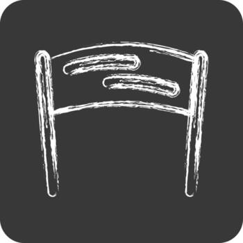 icono eslogan. adecuado para marca símbolo. tiza estilo. sencillo diseño editable. diseño modelo vector