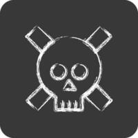 Icon Dangerous. suitable for Security symbol. chalk Style. simple design editable. design template vector