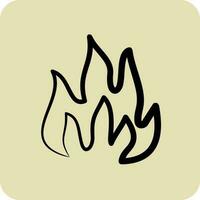 Icon Flammable. suitable for Security symbol. hand drawn style. simple design editable. design template vector