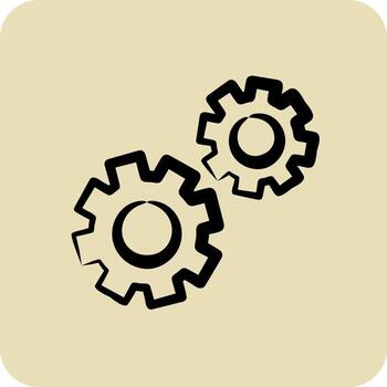 icono trabajo en equipo. adecuado para puesta en marcha símbolo. mano dibujado estilo. sencillo diseño editable. diseño modelo vector