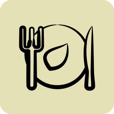 Icon Healthy Food. suitable for Healthy symbol. hand drawn style. simple design editable. design template