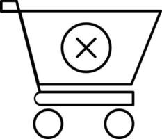 cart clear delete vector