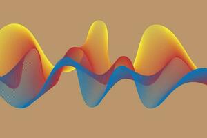 vistoso degradado ola línea. fluido resumen antecedentes. adecuado para aterrizaje página y computadora escritorio fondo de pantalla vector