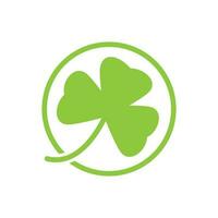 Clover leaf logo illustration vector flat design