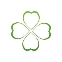 Clover leaf logo illustration vector flat design