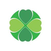 Clover leaf logo illustration vector flat design