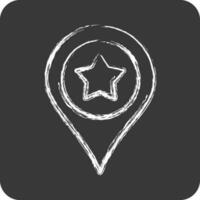 Icon Location. suitable for education symbol. chalk Style. simple design editable. design template vector