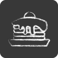 Icon Pancake. suitable for Bakery symbol. chalk Style. simple design editable. design template vector