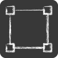 Icon Draw Square. related to Graphic Design Tools symbol. chalk Style. simple design editable vector