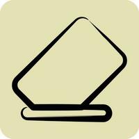 Icon Eraser. related to Graphic Design Tools symbol. hand drawn style vector