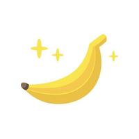 Cute Banana illustration. Vector hand drawn cartoon icon illustration. Banana fruit in doodle style. Isolated on white background. Flat desogn