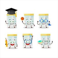 School student of filling form cartoon character with various expressions vector