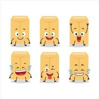 Cartoon character of brown envelope with smile expression vector