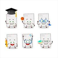 School student of standard envelope cartoon character with various expressions vector