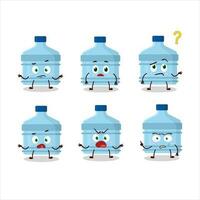 Cartoon character of gallon with what expression vector