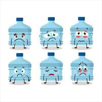 Gallon cartoon in character with sad expression vector