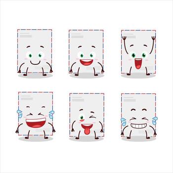 Cartoon character of standard envelope with smile expression vector