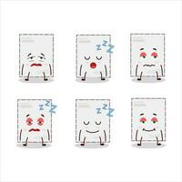 Cartoon character of standard envelope with sleepy expression vector