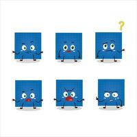 Cartoon character of blueprint paper with what expression vector