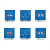 Cartoon character of blueprint paper with sleepy expression vector