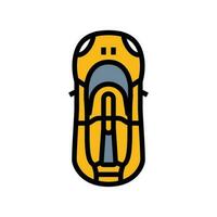 speed car top view color icon vector illustration