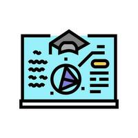 study math science education color icon vector illustration