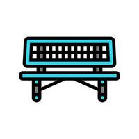 bench playground park kid play color icon vector illustration