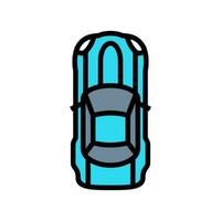 engine car top view color icon vector illustration