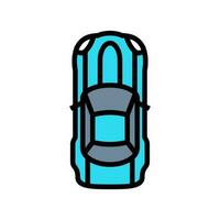 engine car top view color icon vector illustration